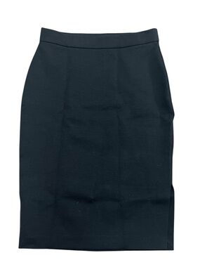 Eileen Fisher High Waisted Pencil Midi Black Skirt Size XS Career Side Slit